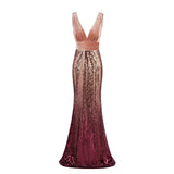 Mermaid Sequins Elegant Long Prom Dress Formal Evening Dress XU90802