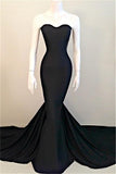 Black Sweetheart Long Mermaid Cheap Sexy Prom Dresses K112