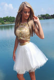 new Hot Sale 2 Pieces Beading Short Cute Homecoming Dress K132