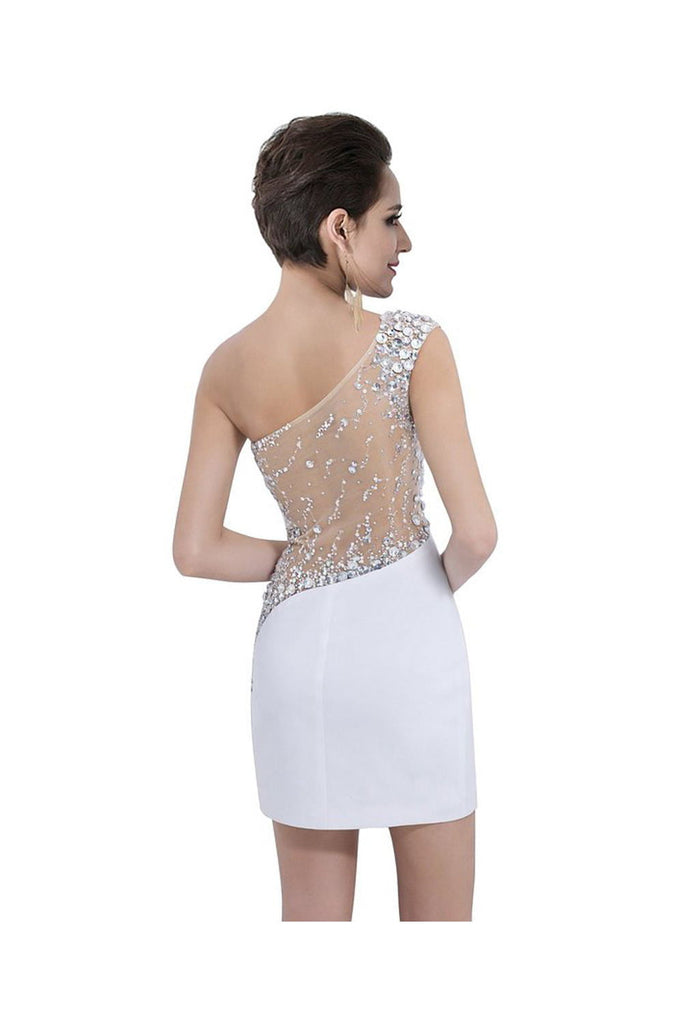 new Elegant White Beading Short Simple Handmade Homecoming Dress K134