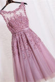 Sparkly Girly Lace Beading Handmade Short Pretty Homecoming Dress K177