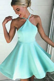 Charming Mint Simple Short Cheap Handmade Homecoming Dress K191