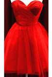 Light Red Simple High Quality Short Sweetheart Homecoming Dress Bridesmaid Dresses K399