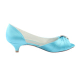 Light Blue Wedding Shoes with Rhinestones, Beautiful Party Shoe L-924