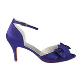 Purple Wedding Shoes, Peep Toe Evening Party Shoe, Charming Woman Shoes L-927