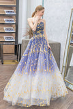 A Line Strapless Long Prom Dress Formal Evening Dress OKQ72