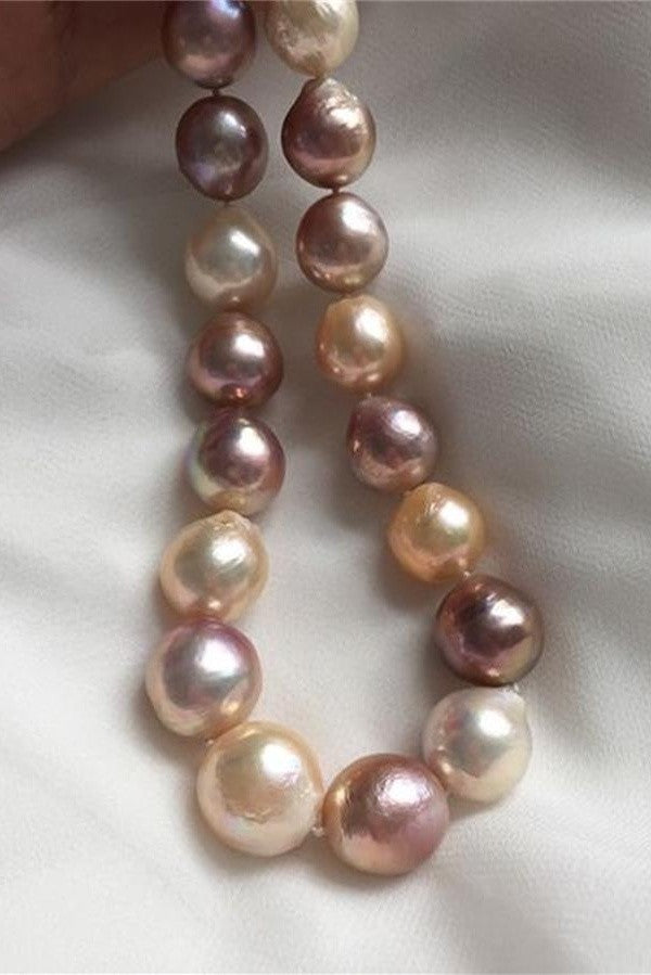 12-14mm Multi-colored Freshwater Pearl Strand For Girls P30