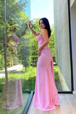 Elegant Mermaid Sweetheart Pink Prom Dresses Long Formal Evening Dress OK1965