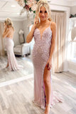 Stunning Lilac Sequins Mermaid Long Prom Dresses Formal Evening Dresses OK1693