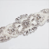 Pearls and Beads White Wedding Sashes Belt On Sale BS14