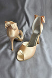 High Heel Peep Toe Wedding Shoes With Bow Knot  S48