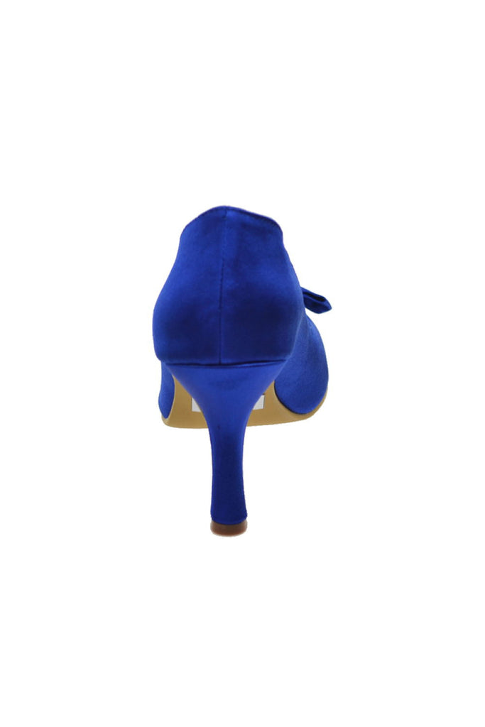 Beautiful Handmade Royal Blue High Heel Peep Toe Shoes For Wedding S62