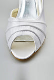 Simple Elegant Peep Toe Handmade Wedding Shoes S72