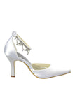 Pointed Toe Handmade Ankle Strap Women Shoes S74