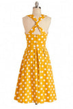 Cute Polka Dot Handmade Short Summer Vintage Dress V6
