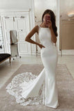 Newest Mermaid Lace Appliques Wedding Dress Long Bridal Gowns OK1059