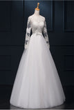 Handmade Puffy Long Sleeves Lace Wedding Dresses W19