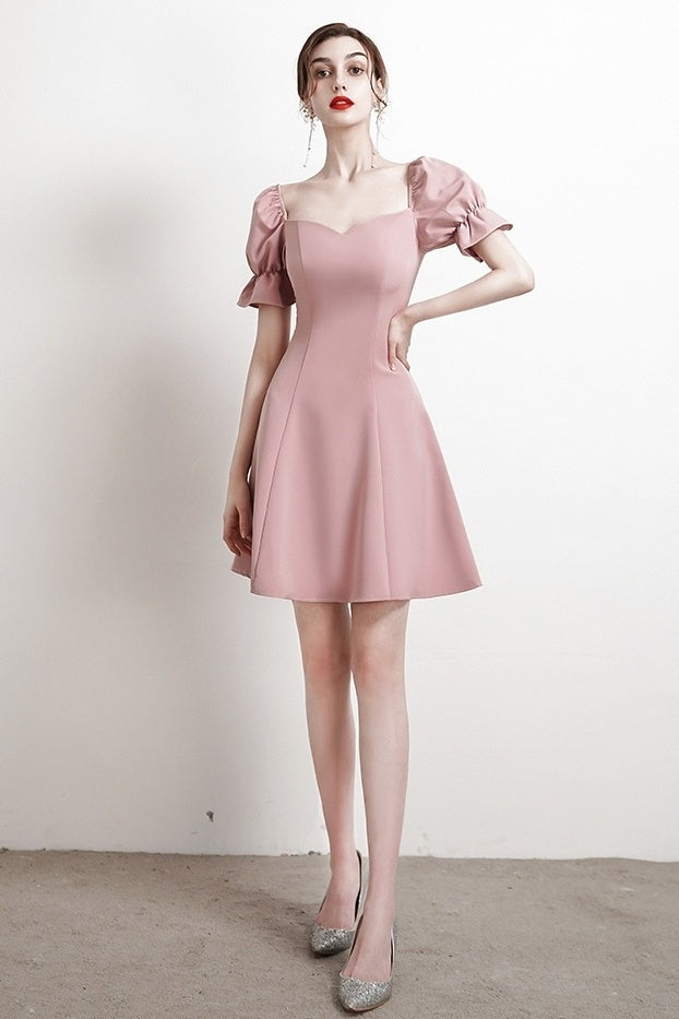 Soft Vintage Short Homecoming Dress Simple Style Party Dress K0925