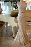 Glitter Sheath Spaghetti Straps Long Prom Dress Chich Women Dress Pageant Dress K0924