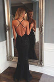 Black Backless lace Sexy mermaid beautiful Long Prom Dresses OK226