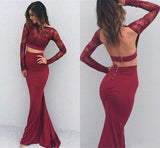 Two Pieces Backless Sexy Long Prom Dress For Women new  OK136