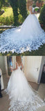 Ball Gown Tulle Wedding Dress new Romantic Bridal Dress With Appliques OKF57