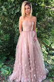 Princess Prom Dresses,Strapless Prom Gown,Dusty Pink Prom Dress,Formal Prom Dresses