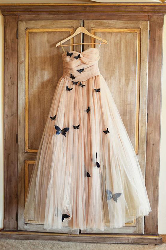 Beautiful Wedding Dresses,Long Wedding Dress,Butterfly Wedding Dresses,Sweetheart Wedding   Dresses,Ruffles Wedding Dress