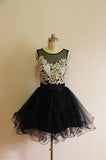 Handmade Short Lace Black Beautiful Classy Homecoming Dress K231