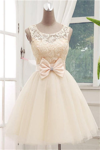 Elegant Cap Sleeves Lace Up Short Homecoming Dress K241