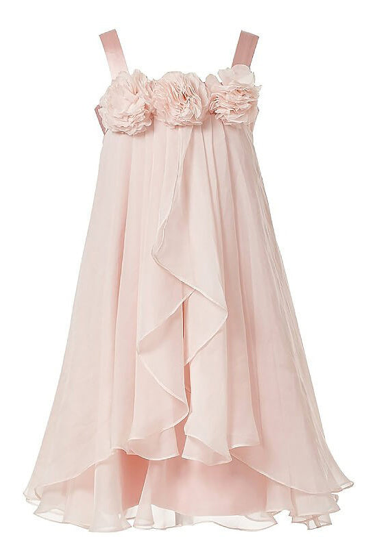 Princess Flower Girl Dress,Pink Flower Girl Dresses,Chiffon Flower Girl Dress 