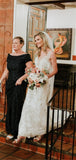Sheath V-Neck Sleeveless Beading Backless Long Lace Wedding Dress OK1074