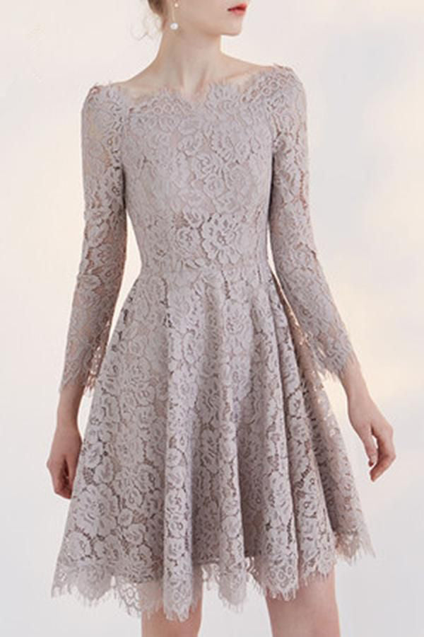 Long Sleeve Homecoming Dress,Lace Homecoming Dress,Short Prom Dresses,A line Homecoming Dress,Graduation Dress,Homecoming Dresses For Teens,Homecoming Dresses new