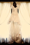 Princess High-low A Line Off the Shoulder Wedding Dress Bridal Gown OK1426