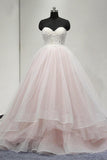 Long Prom Dress,Sweetheart Prom Dresses,Charming Evening Dress,Affordable Prom Dresses,Pearl Pink Prom Gown,Ball Gown Prom Dresses