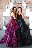 Charming Ball Gown Sweetheart Strapless Burgundy Long Prom Dresses with Beading OKA13