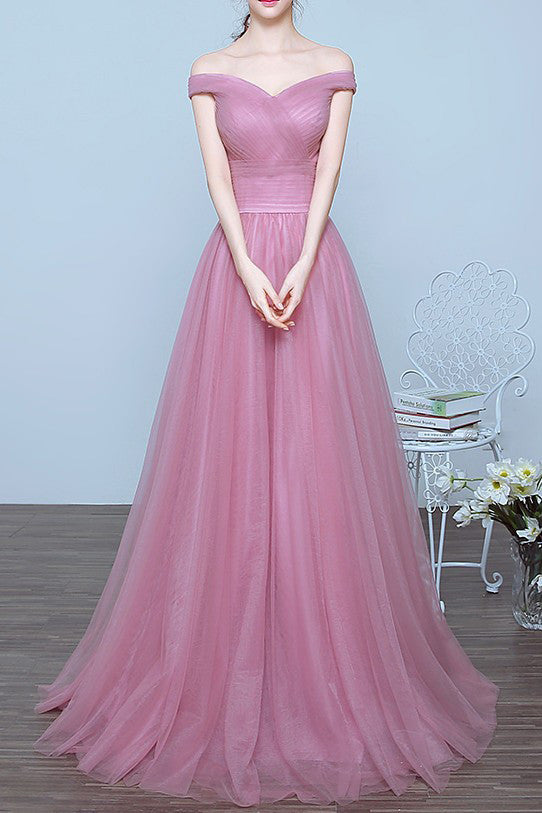 Charming Off the Shoulder A-line Long Prom/Evening Dress new for Graduation OK122